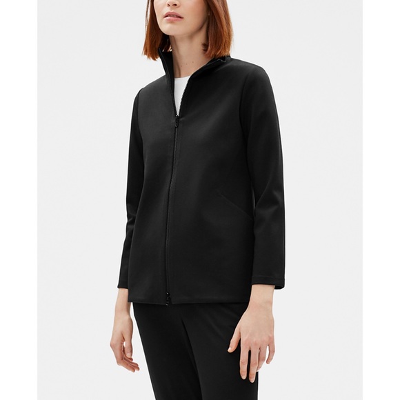NEW EILEEN FISHER FLEX TENCEL PONTE ZIP JACKET - Picture 3 of 9